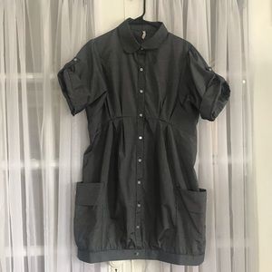 Unique Pinstripe Shirt Dress